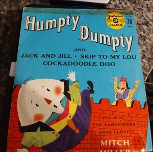 Golden Records Humpty Dumpty Jack  + Jill Mitch Miller orchestra yellow vinyl 6"